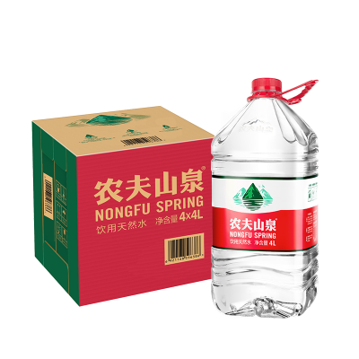 农夫山泉 饮用天然水4L*4桶*2箱 桶装水