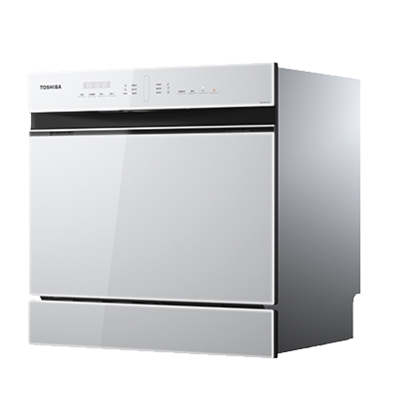 东芝(TOSHIBA)洗碗机嵌入式家用 小白桃洗碗机 10套 全自动 热风烘干 光触媒净味除菌DWT5W-1021