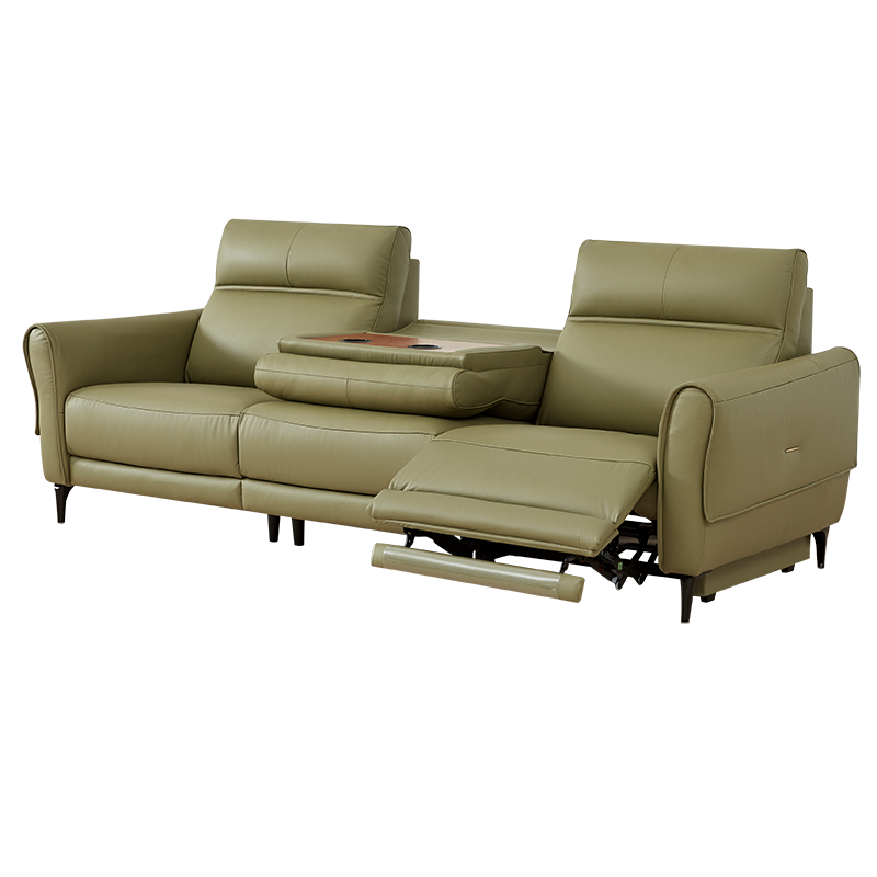 四人位顾家家居现代简约客厅翻倒几直排真皮电动功能沙发新款6099\30天发货