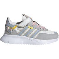 儿童 adidas originals Retropy F2 舒适百搭 防滑防踢 低帮 儿童跑步鞋 白色 IG4225
