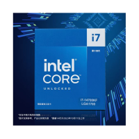 英特尔(Intel) i7-14700KF 酷睿14代 处理器 20核28线程 睿频至高可达5.6Ghz 33M三级缓存 台式机盒装CPU