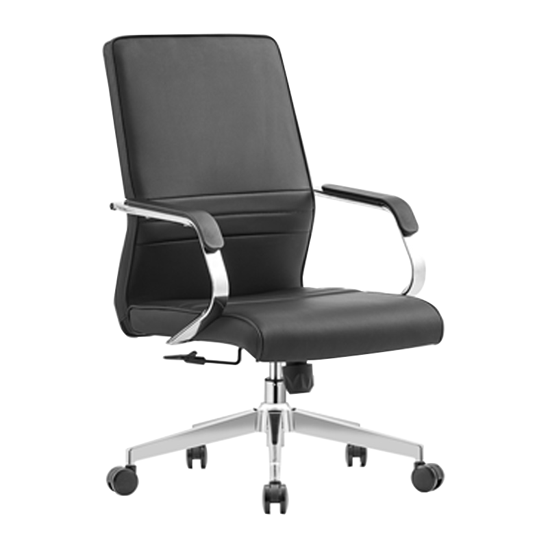 初嘉(CJ)BGY-37家用会议椅办公椅培训室黑色皮椅学习椅会客椅子舒适座椅