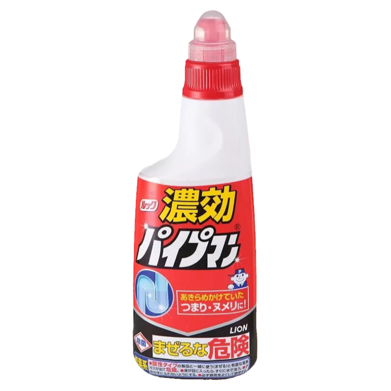 日本原装进口狮王管道疏通剂厕所堵塞厨房除臭强力溶解马桶下水道神器450ml