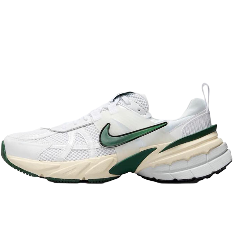 Nike V2K Run 减震耐磨 低帮 跑步鞋 男女同款 白绿 FD0736-101