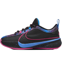 大童 Nike Freak 5 潮流 舒适 气质 简约 防滑减震 低帮 儿童篮球鞋 黑蓝粉 FB8979-400