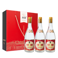 [汾酒官方旗舰店]山西杏花村55度玻瓶大黄盖高度汾酒950ml*3瓶礼盒装清香型纯粮白酒