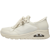 Skechers 舒适百搭 透气减震 低帮 跑步鞋 女款 白色 177111-OFWT
