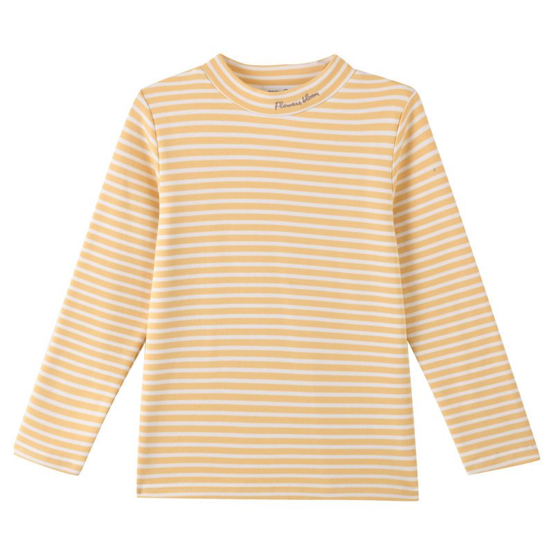 [1件5折:49.5元]铅笔俱乐部童装秋装女童长袖男童t恤条纹儿童樽领上衣