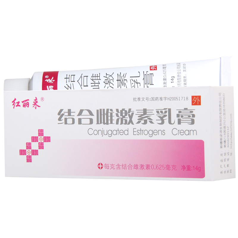 红丽来 结合雌激素乳膏 14g*1支/盒