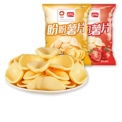 盼盼番茄味薯片10g*20包儿时怀旧小包膨化休闲追剧零食小吃