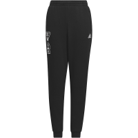 adidas 童装 Comfortable字母图案印花束脚针织运动裤 男童 黑色 IN5202