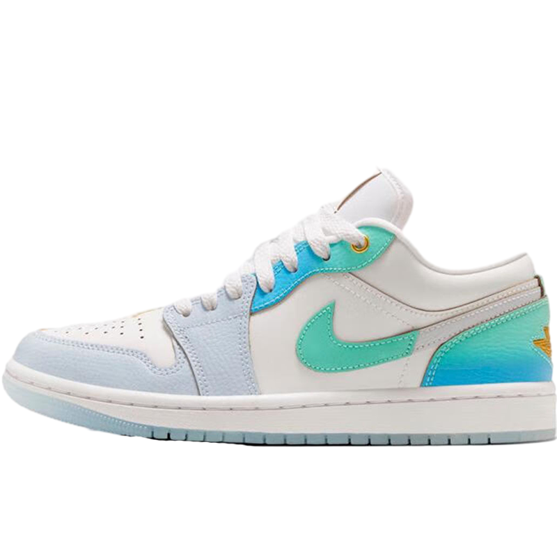 耐克Jordan Air Jordan 1 Low SE 防滑耐磨 低帮 复古篮球鞋 女款 白蓝 FN8899-131
