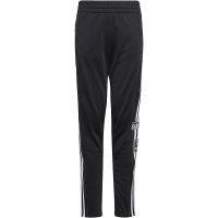 adidas originals三叶草 童装 侧开排扣条纹拼色宽松针织运动裤 男童女童 黑色 IM3903