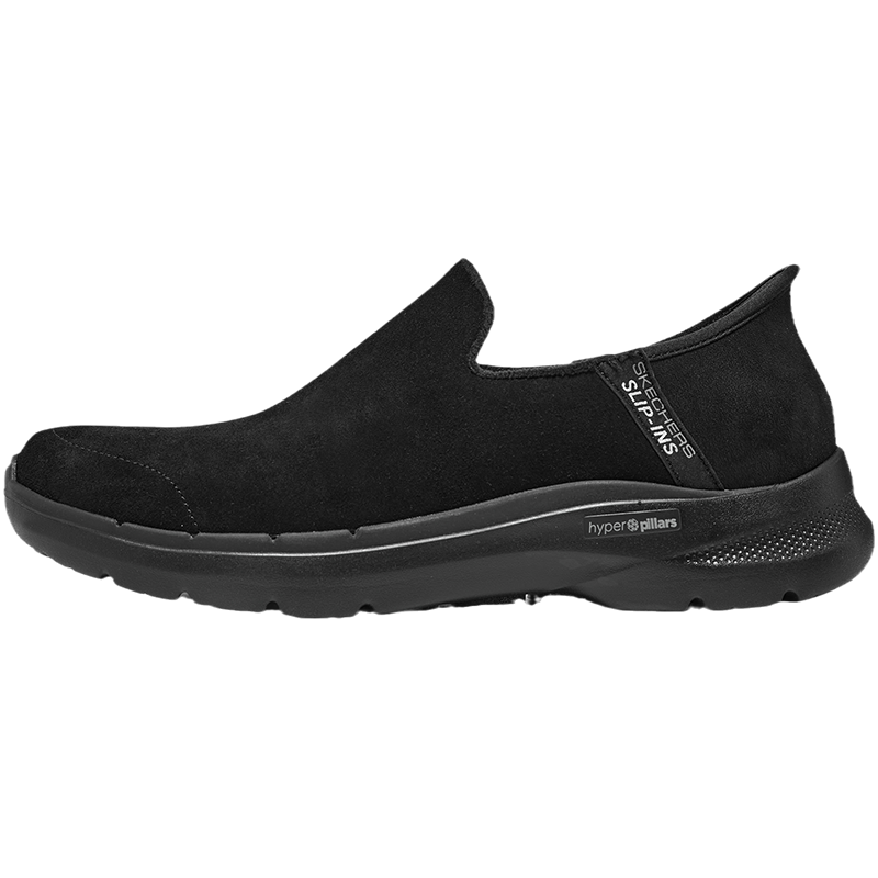 Skechers 轻便透气 减震防滑 低帮 跑步鞋 男款 全黑色 894279-BBK