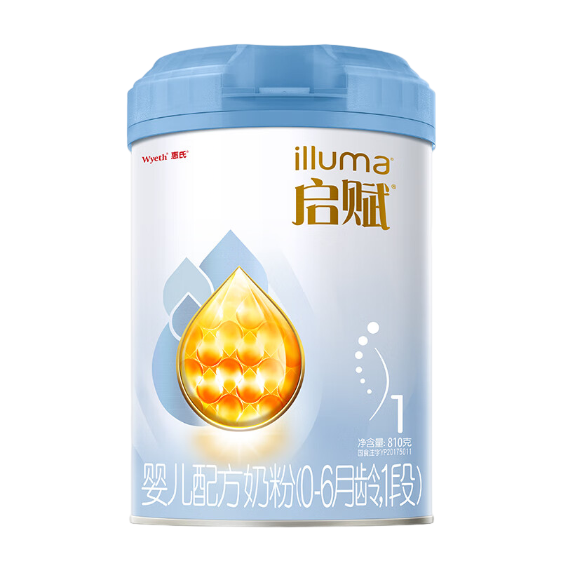 [24年4月产][旗舰店官方自营店]惠氏启赋蓝钻1段810g1罐装婴儿奶粉一段新生儿配方0-6个月婴幼儿亲和人体原罐进口
