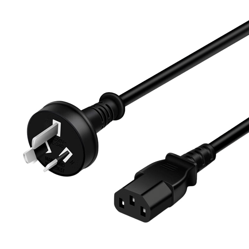 澳狒 电脑电源线 三孔电源线显示屏铜芯电源线 充电插头品字尾 1米