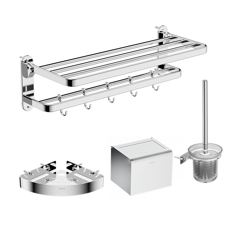 九牧毛巾架浴室壁挂式不锈钢浴巾架收纳卫生间厕所置物架洗手间9394034-AB-1