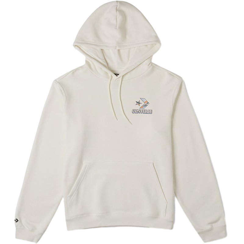 Converse 背面印花休闲连帽卫衣 女款 白色 10026532-A01