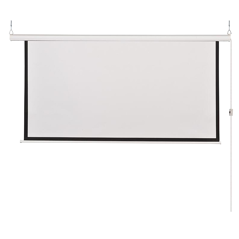 遥控电动投影幕布投影布简易家用投影机投影仪幕布120寸16:9电动幕布(带遥控器)