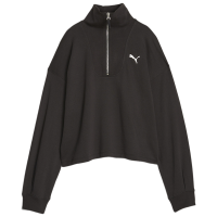 PUMA HER High-Neck HZ TR 纯色Logo标识立领套头卫衣 女款 黑色 678384-01