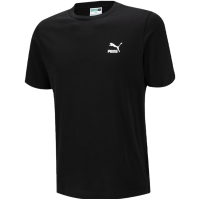 PUMA Classics Small Logo Tee 纯色圆领套头运动短袖T恤 男款 黑色 621944-01