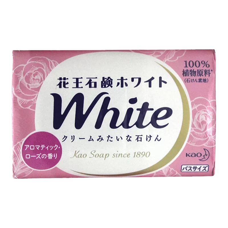 日本进口花王香皂玫瑰味天然植物沐浴皂补水滋润3块