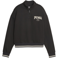 PUMA 运动生活系列 休闲立领宽松长袖卫衣 女款 黑色 681524-01