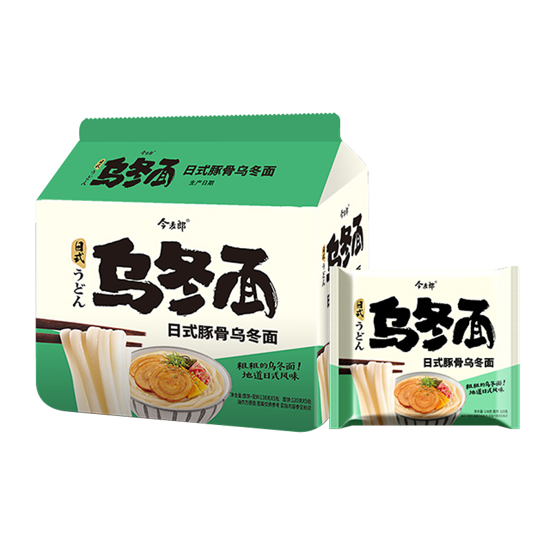 今麦郎 乌冬面 豚骨风味面138g*24袋 夜宵面食速食免煮泡面