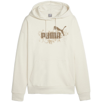 PUMA 字母连帽长袖休闲卫衣 女款 米白色 681520-87