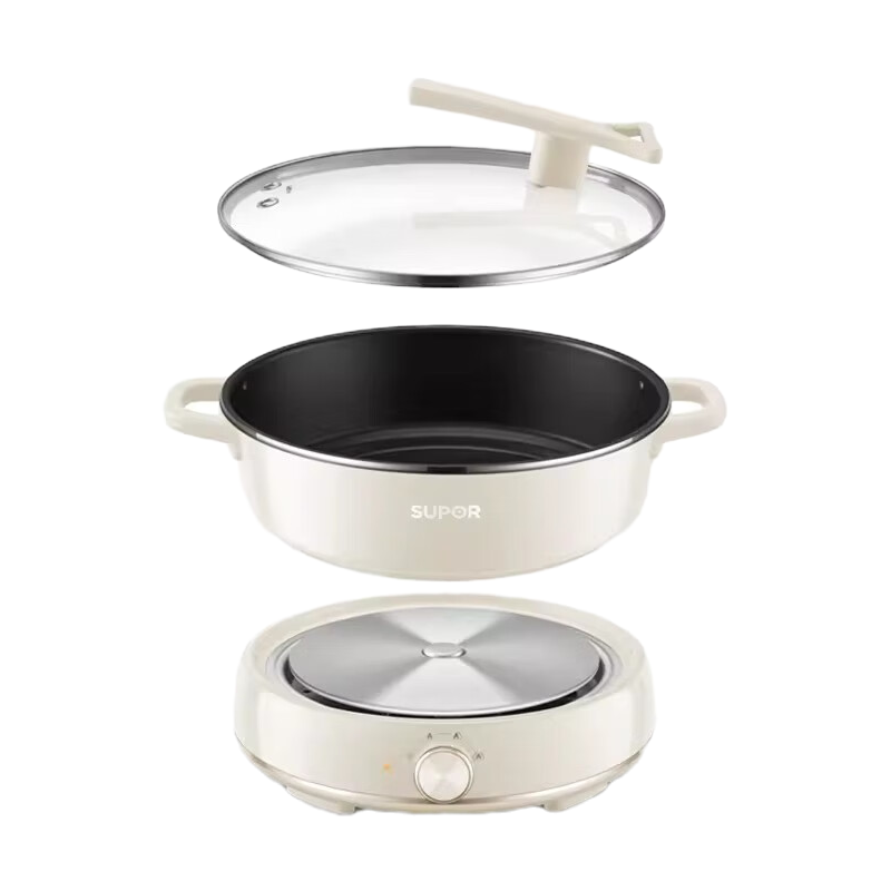 苏泊尔(SUPOR)电火锅电煮锅6L/升容量多功能火锅锅分体式家用电热锅电炒锅 大火力多用途锅H30YKX56