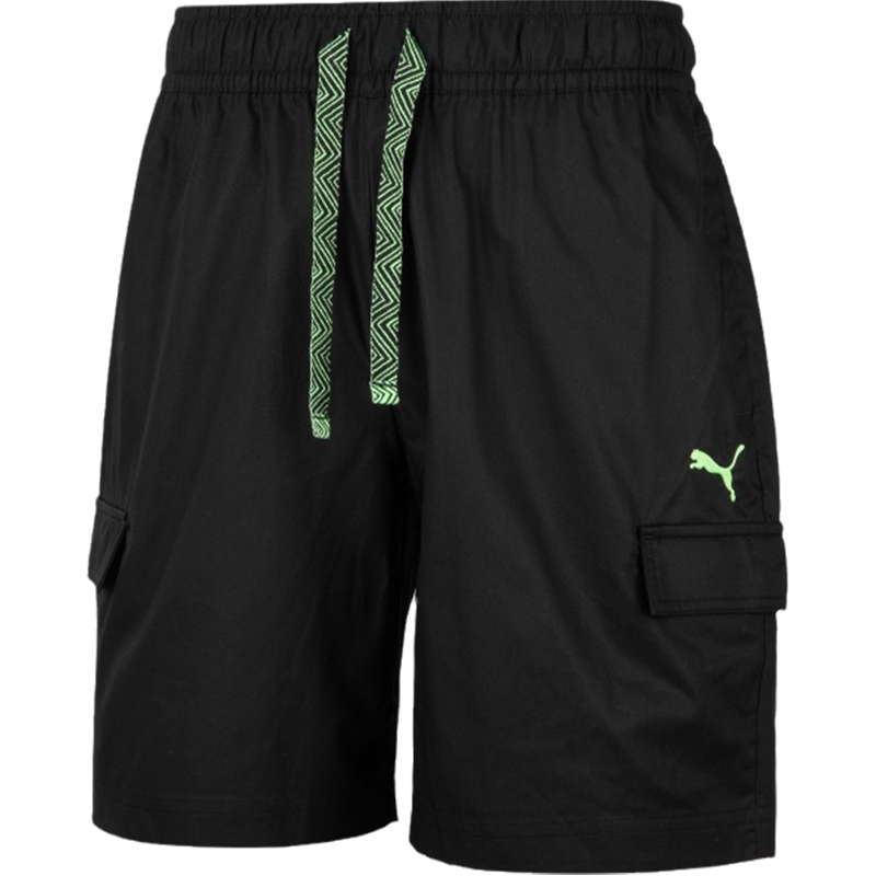 PUMA DREAM PACK WOVEN SHORTS 纯色系带宽松运动短裤 男女同款 黑色 539986-01