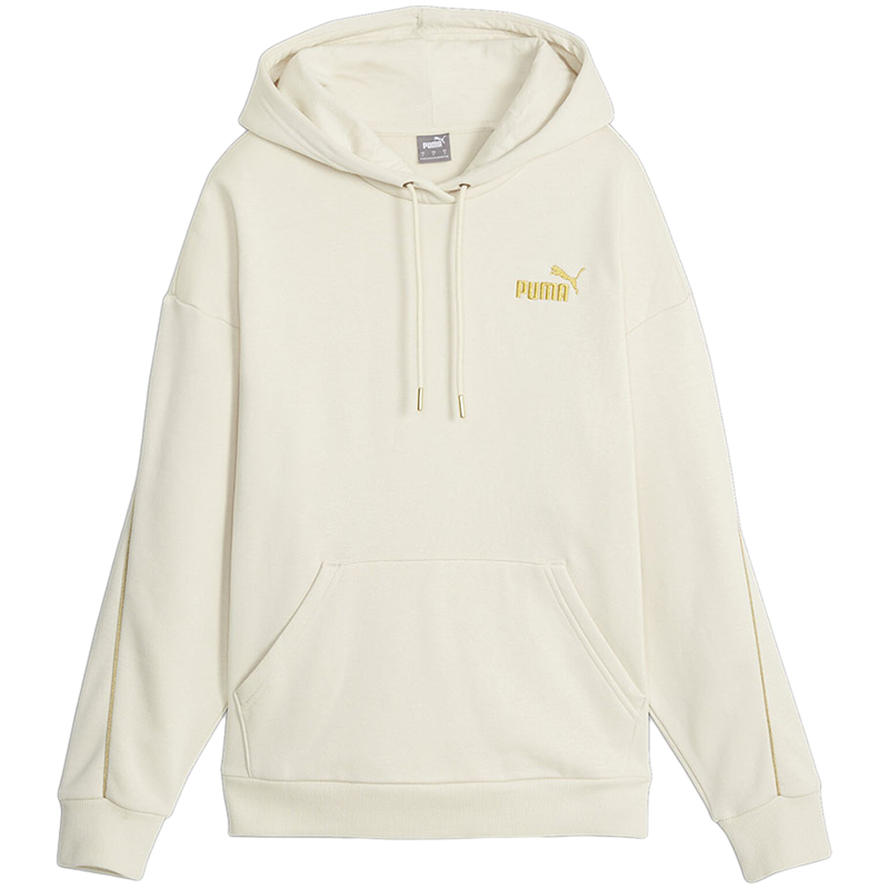 PUMA 运动生活系列 Logo刺绣连帽休闲长袖卫衣 女款 白色 680146-87