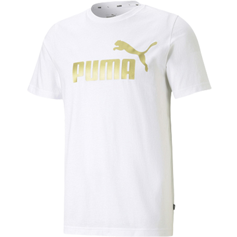 Puma Logo印花圆领针织短袖T恤 男款 彪马白 845573-02