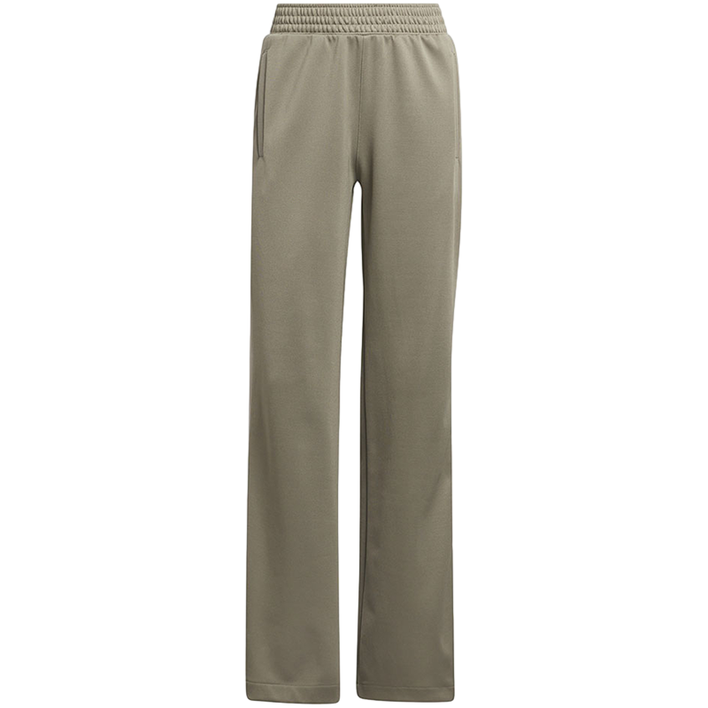 adidas originals三叶草 三条纹拼色宽松针织运动裤 女款 土褐色 IJ5227