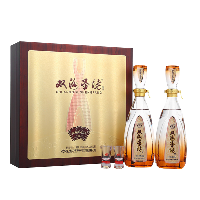 双沟 珍宝坊之圣坊 42度 礼盒装白酒 (480ml+20ml)*2瓶 口感绵柔浓香型