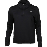 Nike 纯色微标Logo跑步长袖T恤 女款 黑色 FB4317-010