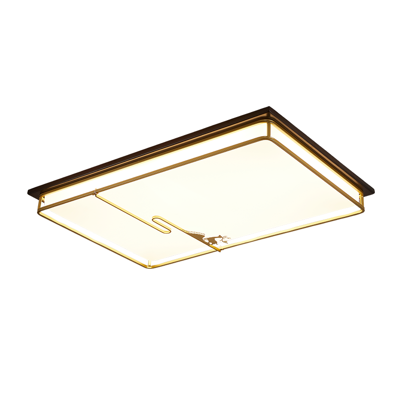 顾家照明led吸顶灯客厅餐厅大灯新铜中式实木中国风大气简约卧室吸顶灯饰灯具套餐