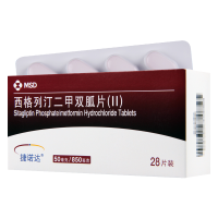 捷诺达 西格列汀二甲双胍片II 50mg/850mg*28片/盒