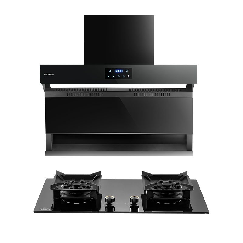 康佳(KONKA)抽油烟机燃气灶套装 7字型家用加热自清洗高清大灯 定时台灶KL88+B902FD(天然气)