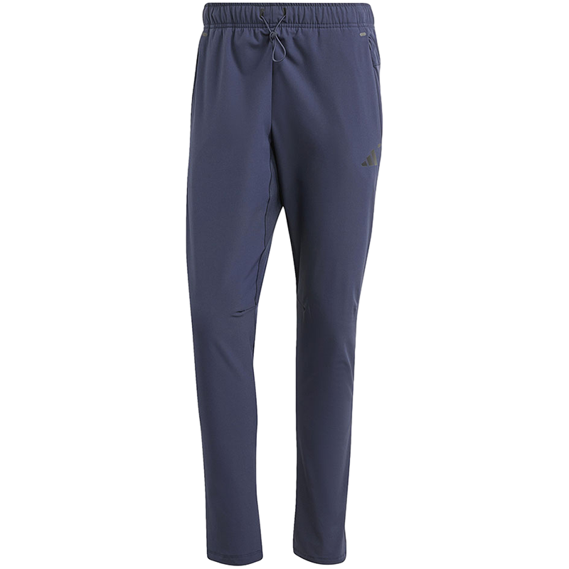 adidas 纯色Logo标识锥形健身运动长裤 男款 传奇墨水蓝 IL1435