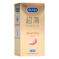 12只]杜蕾斯天然胶乳橡胶避孕套(热感超薄装)