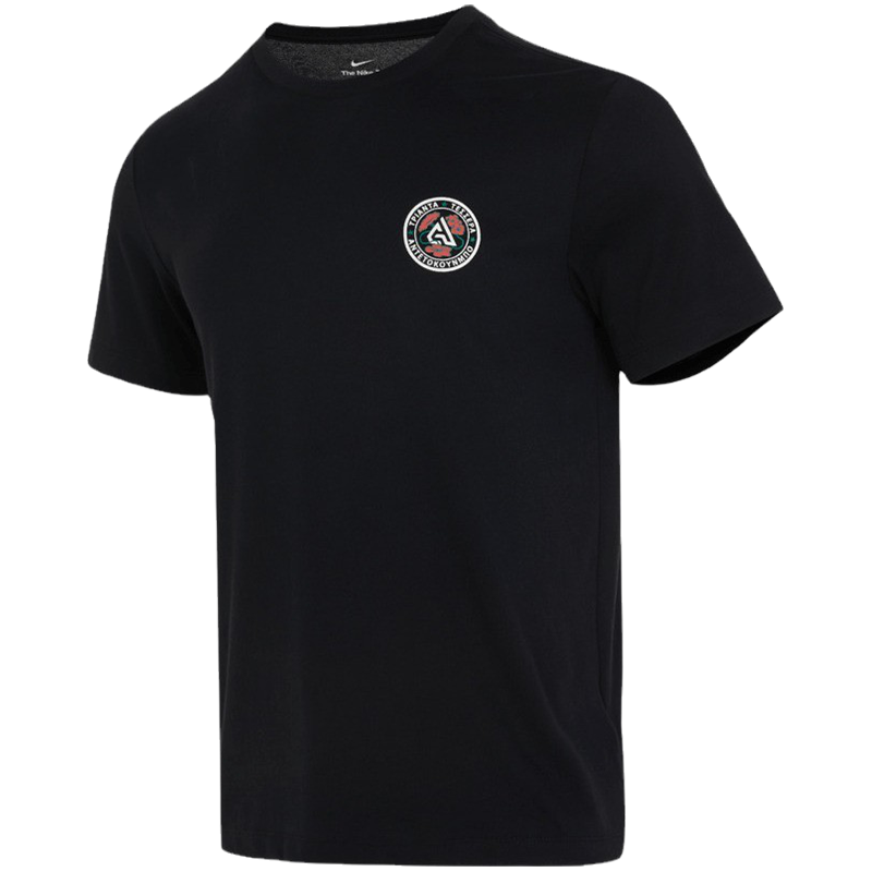 Nike 品牌Logo印花圆领透气运动短袖T恤 男款 黑色 FJ2317-010