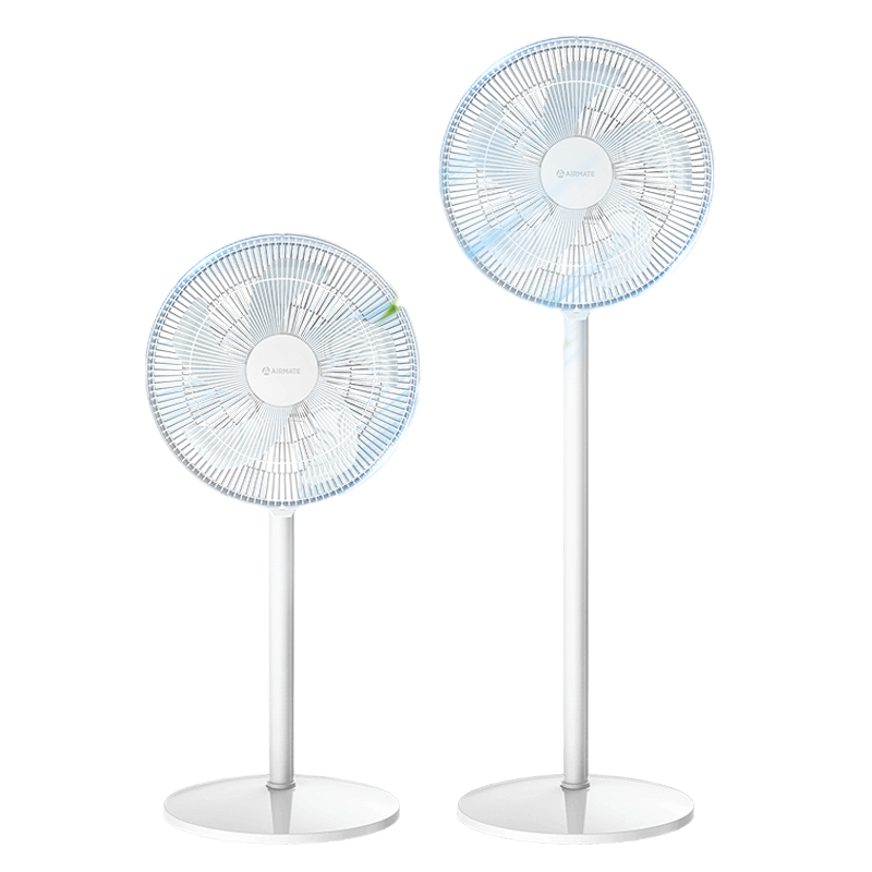 艾美特(AIRMATE)电风扇落地扇家用节能台立式摇头强力大风量学生宿舍办公室风扇 白色五叶遥控款CS40-R34电风扇
