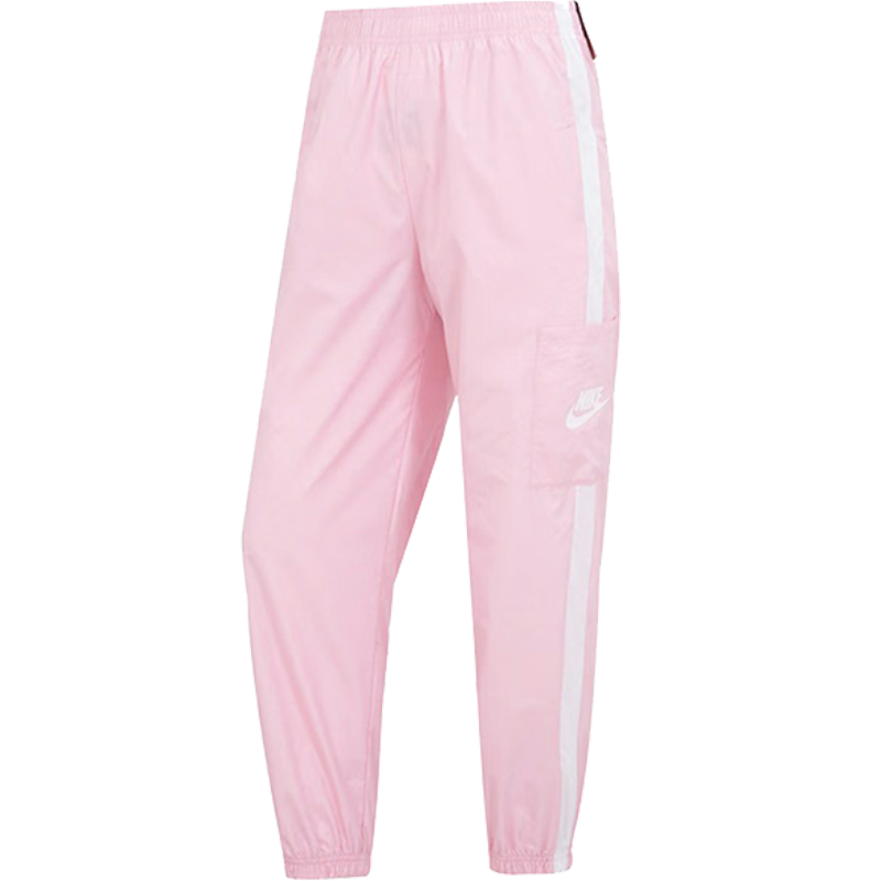 Nike 纯色品牌Logo侧边条纹运动裤 女款 粉色 CJ7347-690