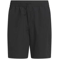 adidas originals 纯色松紧腰直筒运动短裤 男女同款 黑色 HS3016