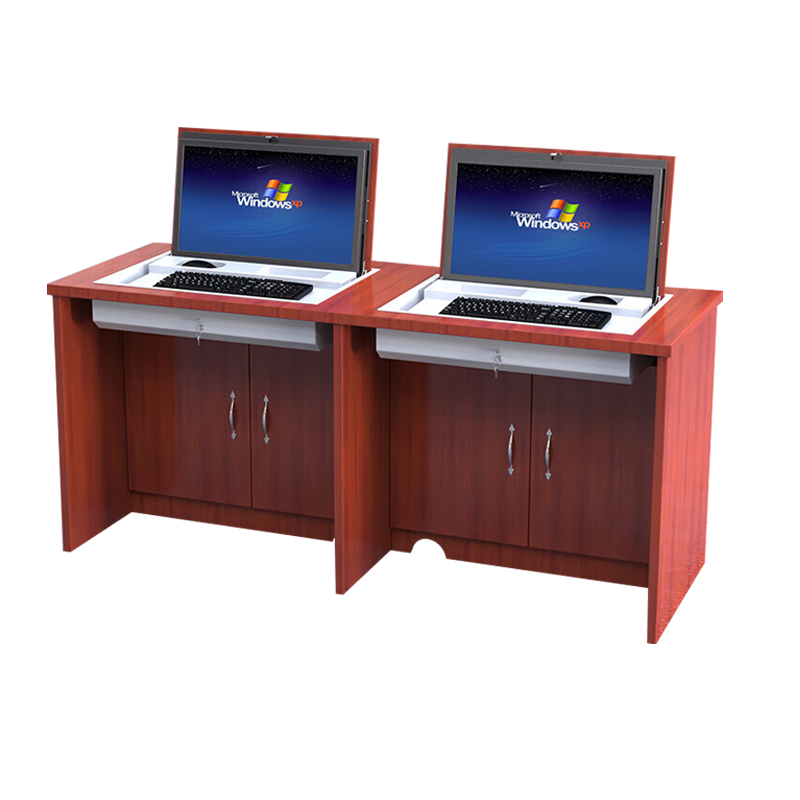 初嘉(CJ)DNZ-08智能会议学习培训桌多媒体升降桌智能培训电脑桌 双人位