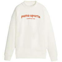 PUMA 字母刺绣加绒加厚圆领套头卫衣 女款 白色 625305-65