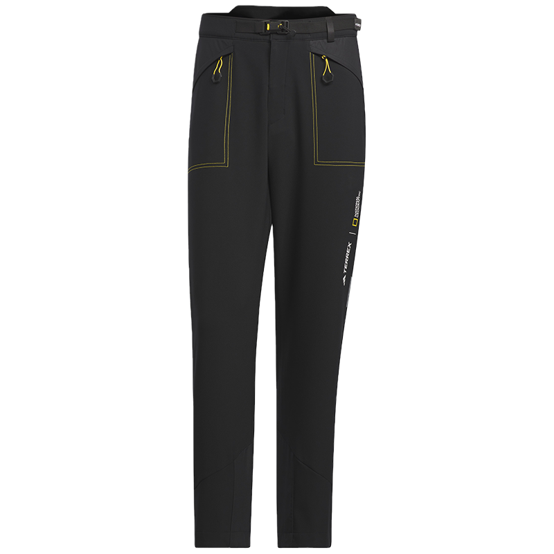 adidas 字母印花户外运动长裤 男款 黑色 IL8989