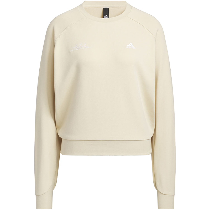 adidas Rco Graphic Sweatshirt 字母Logo标识运动休闲圆领卫衣 女款 IP7088