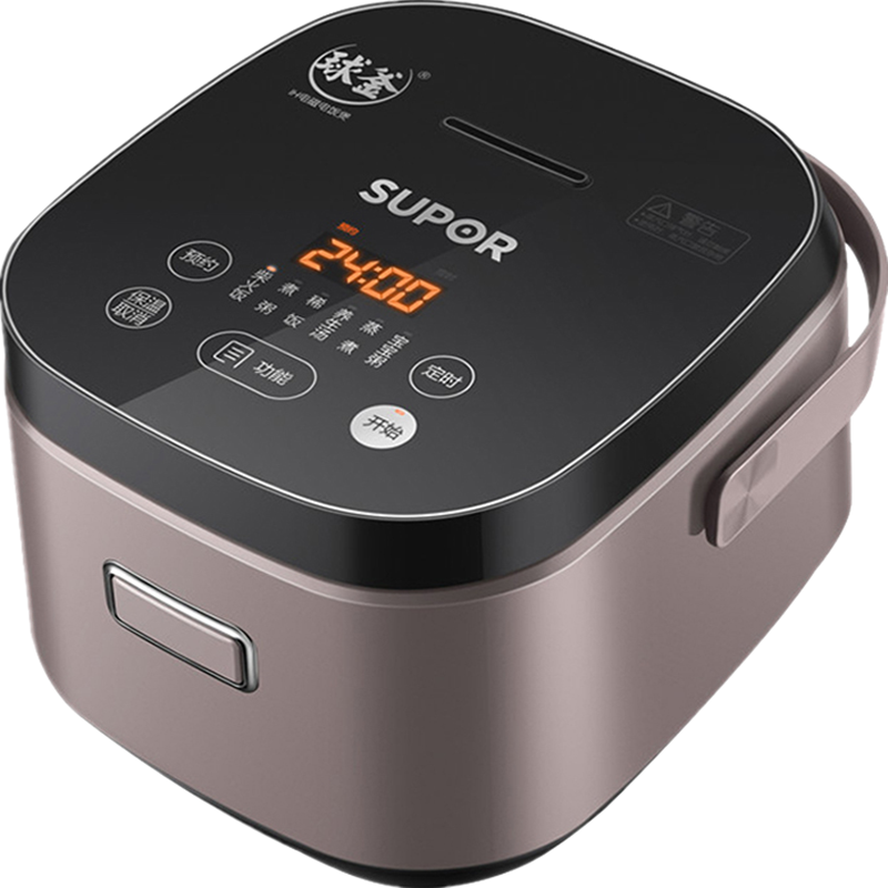 苏泊尔(SUPOR)2L电饭煲电饭锅IH电磁加热精铁球釜多功能家用智能电饭煲1-4人咖啡色 SF20HC49